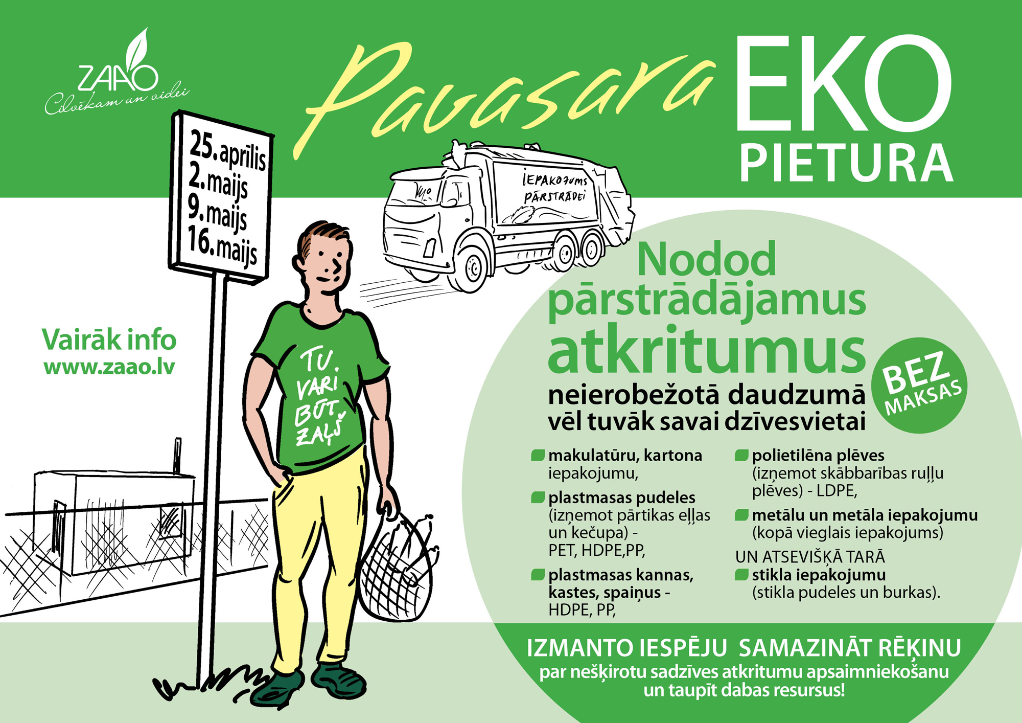 "Pavasara EKO pietura" pie Tavām mājām!