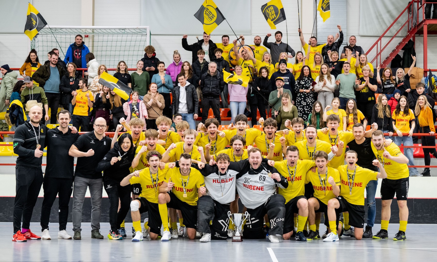 "Rubenes" florbolisti – pirmie Latvijas - Igaunijas līgas čempioni!