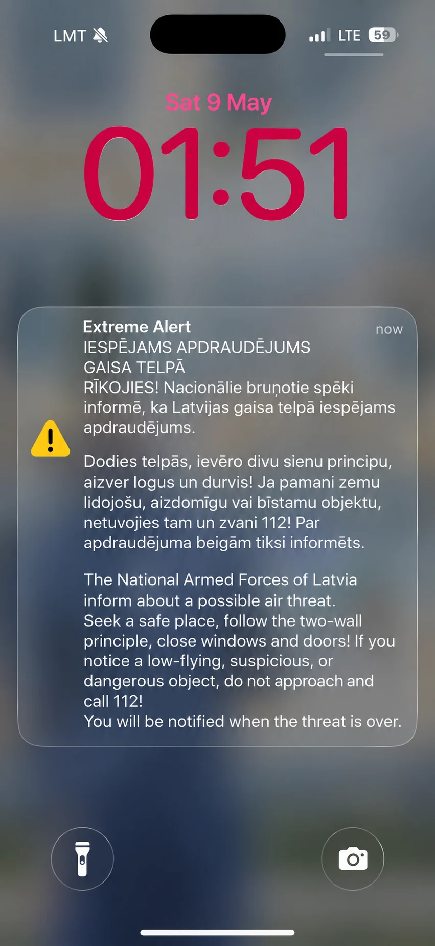Daļa no sabiedrības agrīnas brīdināšanas sistēmas